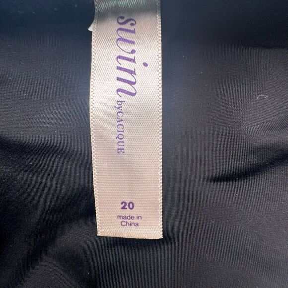 LANE BRYANT CACIQUE | Size 20 2X Black Stretch Side Slits Swim Skirt‎ Bottoms - Picture 5 of 7